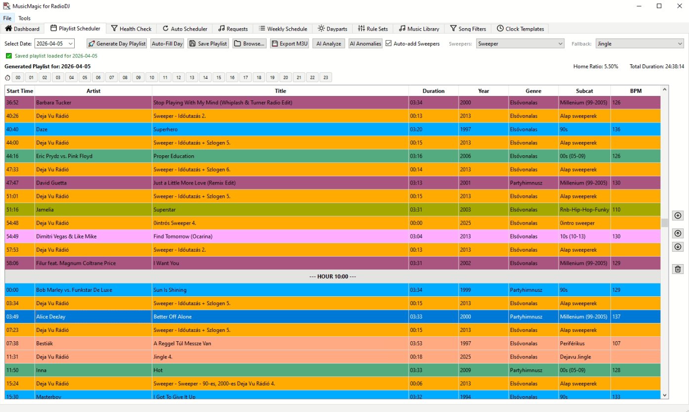 MusicMagic Playlist Scheduler